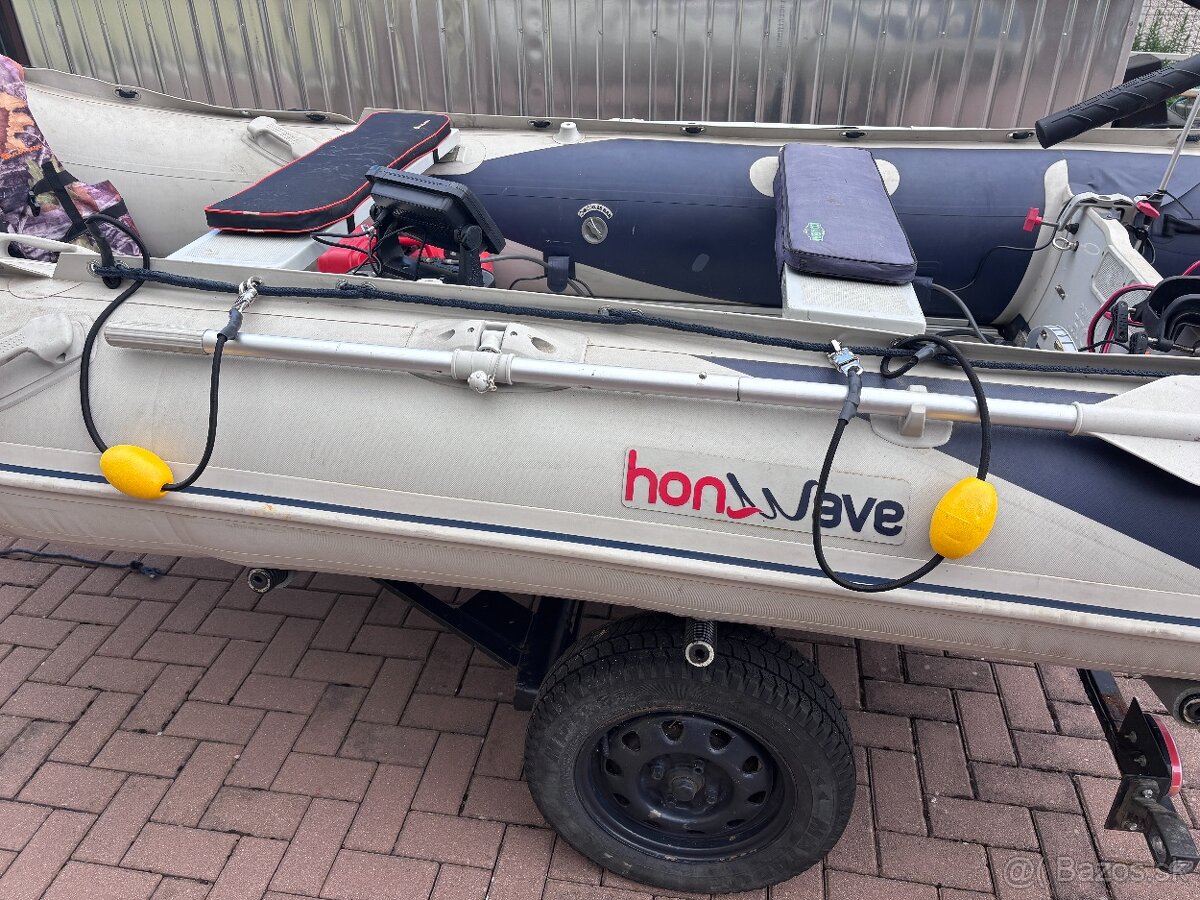 Honda Honwave 360 gumený čln s benzínovým a elektro-motorom