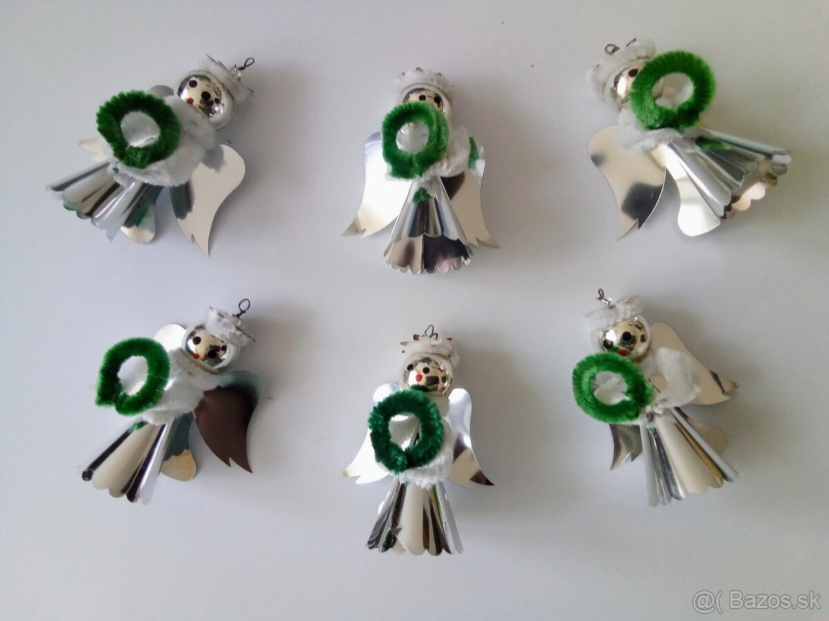 Staré, vánoční ozdoby - andělíčci- staré vianočné