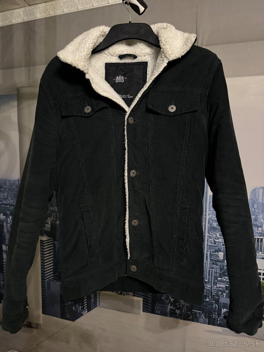 panska zimna zelena bunda velkost S