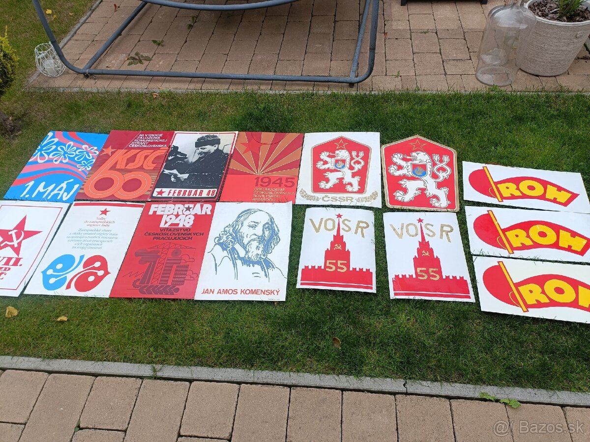 CSSR znaky retro plastove plakaty