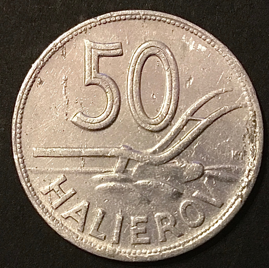 50 halierov 1944 Al, z obdobia Slovenského štátu.