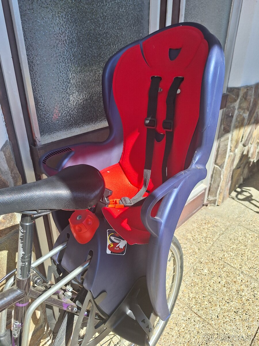 HAMAX cyklosedačka s uzamykateľným zámkom Kiss black/red