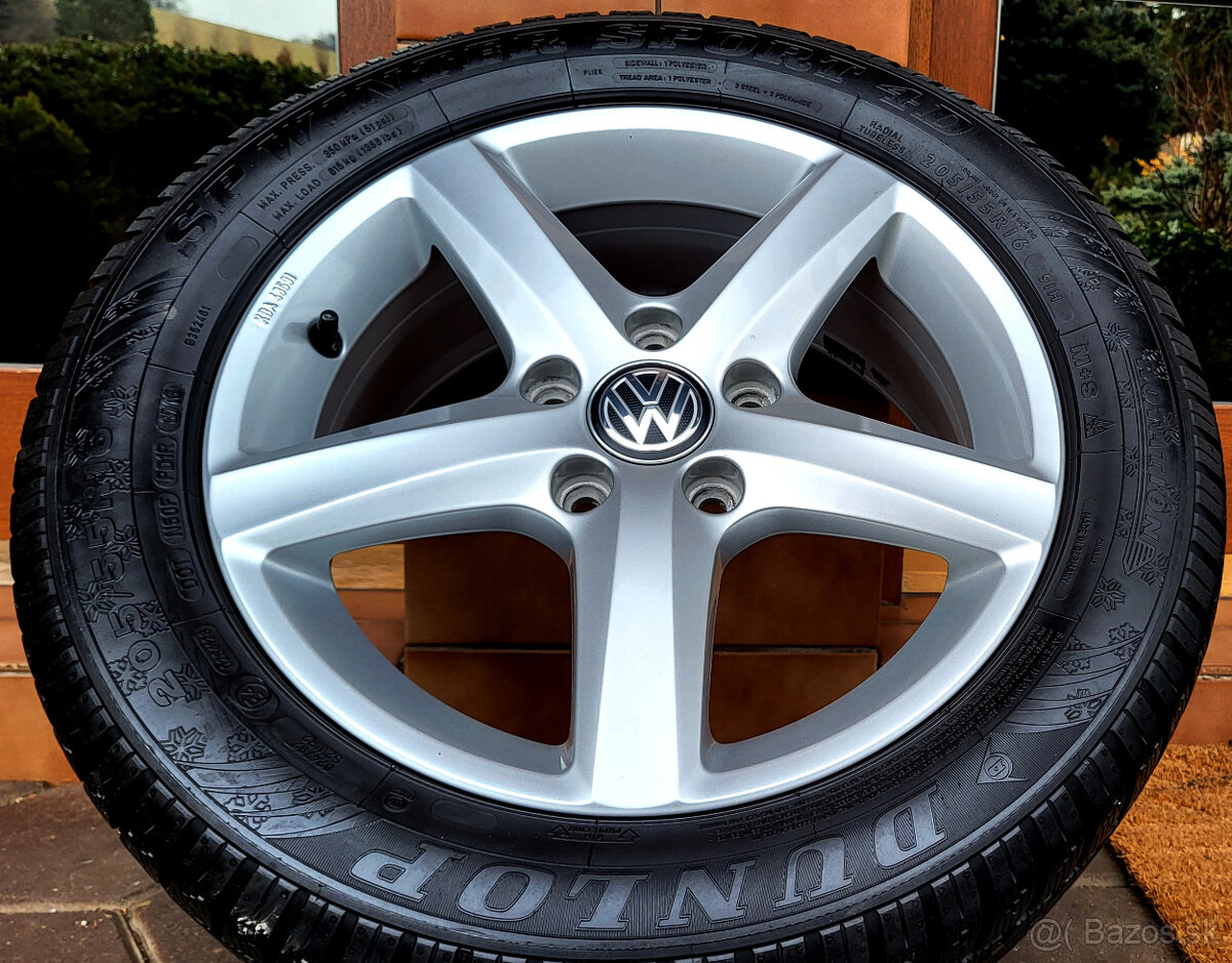 alu R16 5x112 orig. VW Golf 8 + 7 + 6 + 5, pneu 205/55