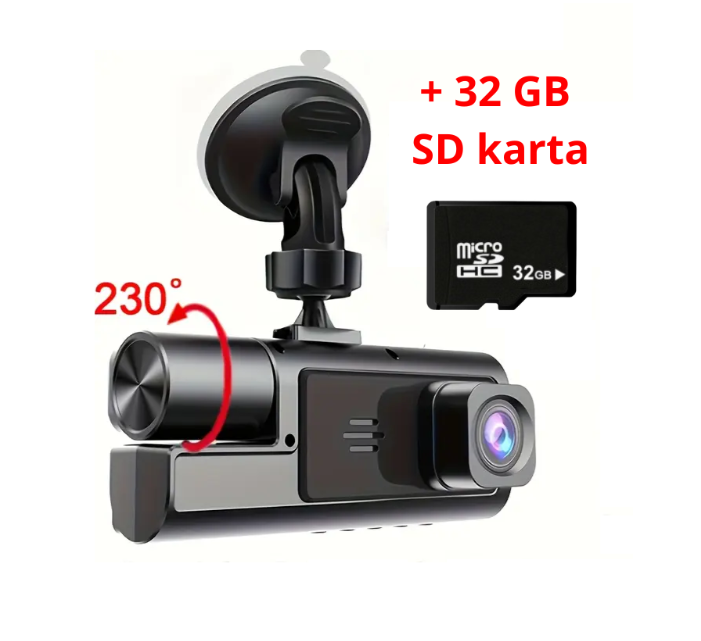 (IHNEĎ) Duálna autokamera+ 32 GB SD karta