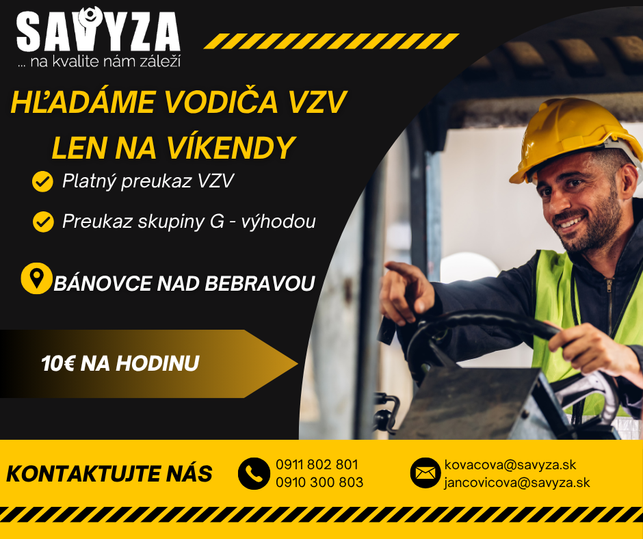 Vodič VZV LEN NA VÍKENDY 10€ na hod