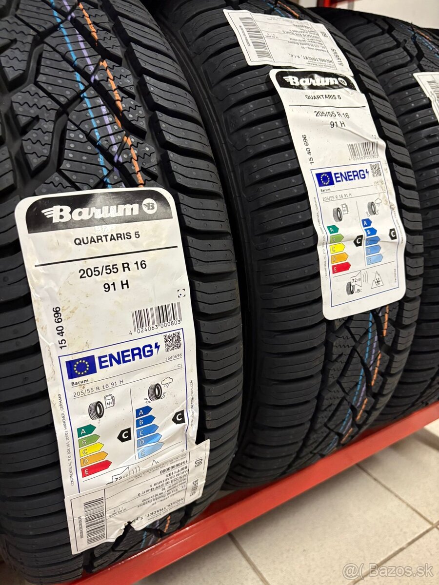 Celoročné pneumatiky Barum QUARTARIS 5 205/55 R16 91H (nové)