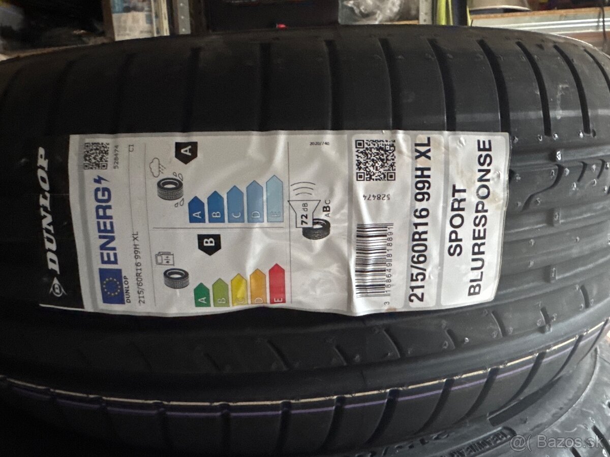 Predam nove pneu DUNLOP 215/60 R16 99H XL SPORT BLUERESPONSE