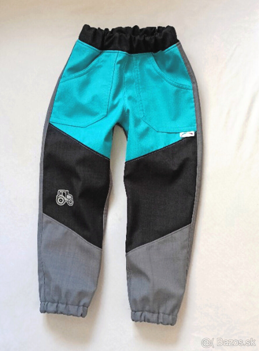 NOVÉ jarné/jesenné SOFTSHELLOVÉ NOHAVICE – 3–4 roky, 104 cm