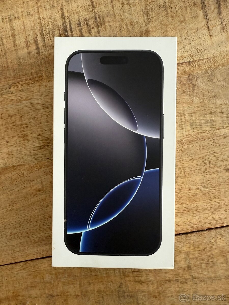 Apple iPhone 16 Pro 256GB Black Titanium, Záruka Nay 04/2027