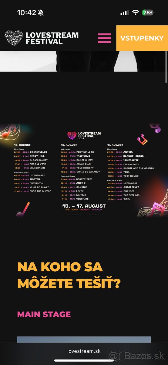 3-dňová vstupenka na lovestream