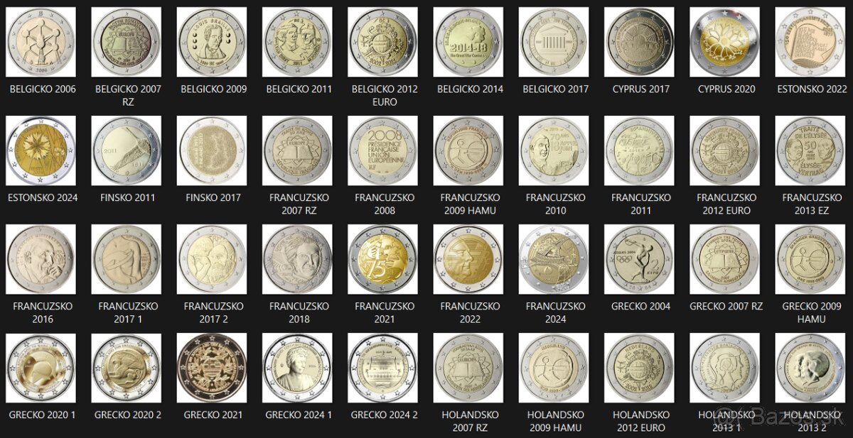 Pamätné 2 EURO - UNC + OBEH