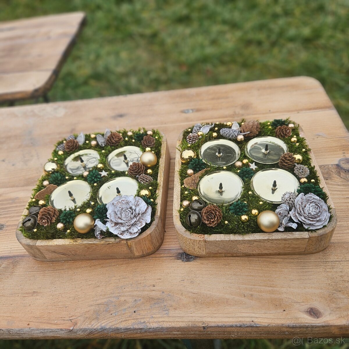 Adventné svietniky a machové obrazy