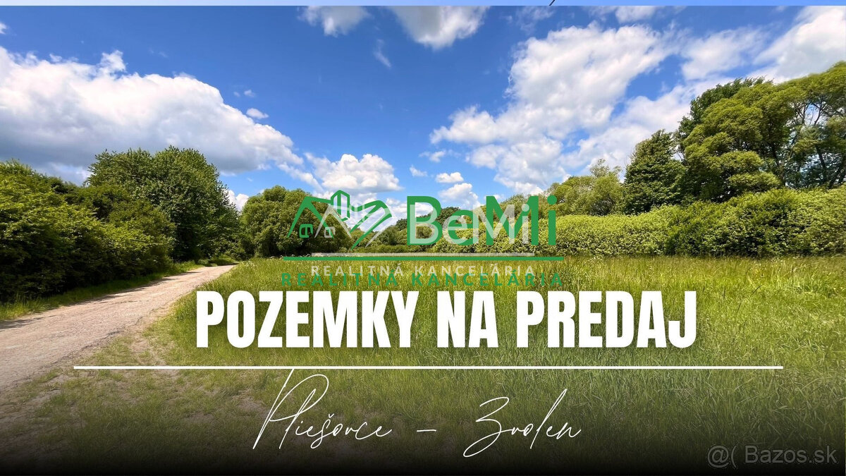 Pozemky 2536m2, 5974m2 Pliešovce, Zvolen