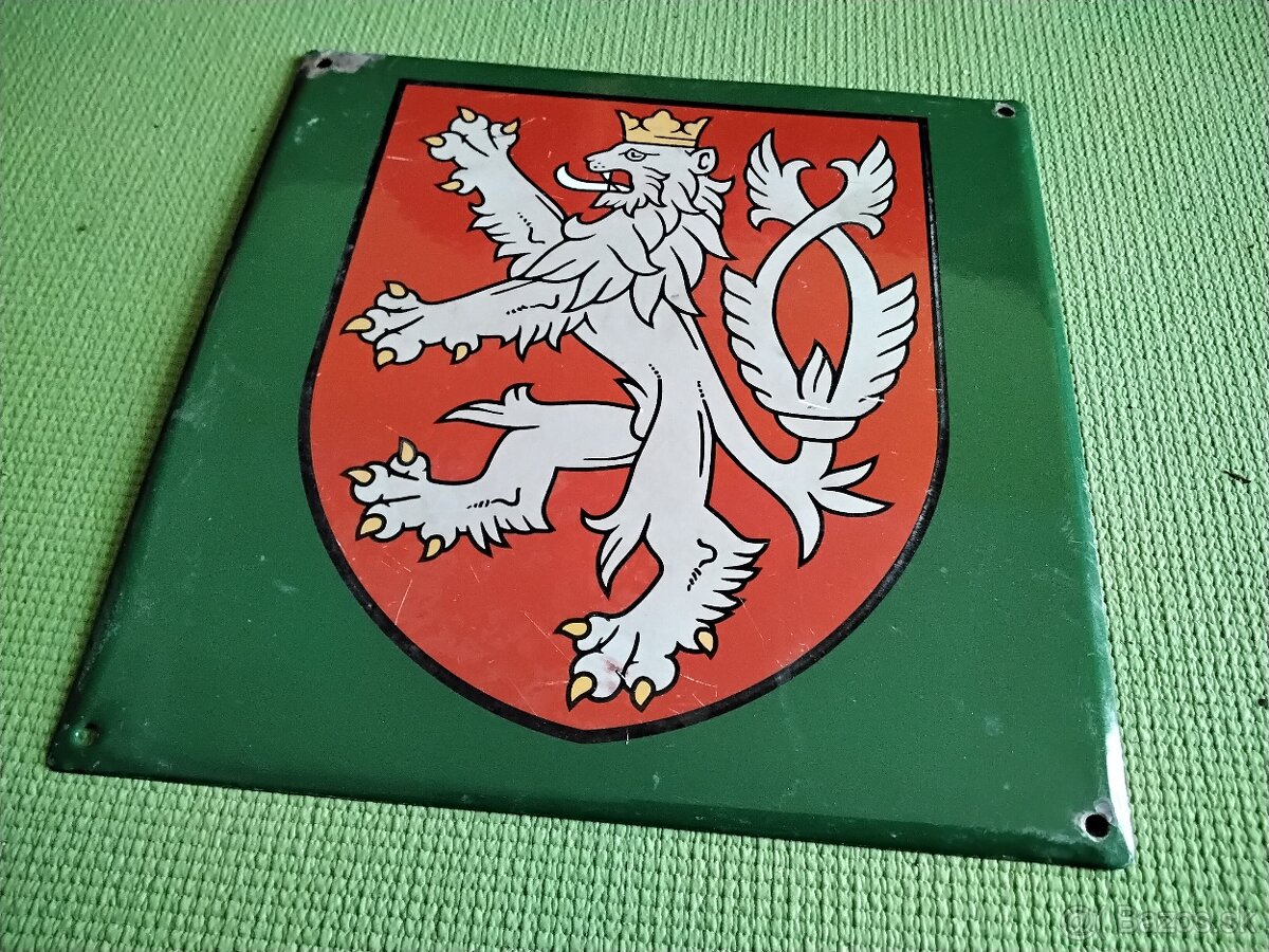 Český znak smalovaná tabuľa