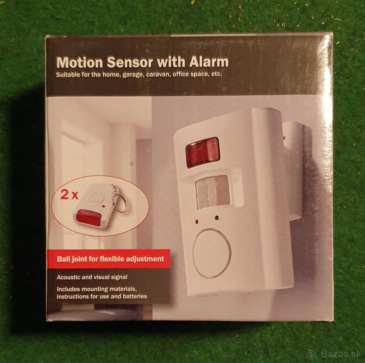 Bezdrôtový alarm s čidlom pohybu + 2x ovládač