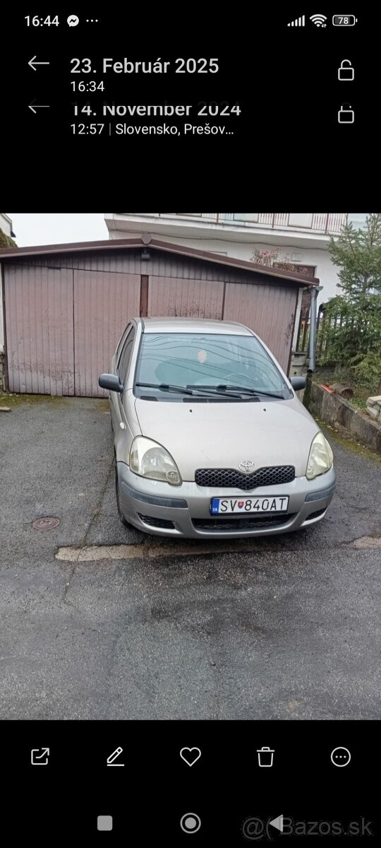 Toyota Yaris 1.0, 2003 r.v. 43kw, Snina