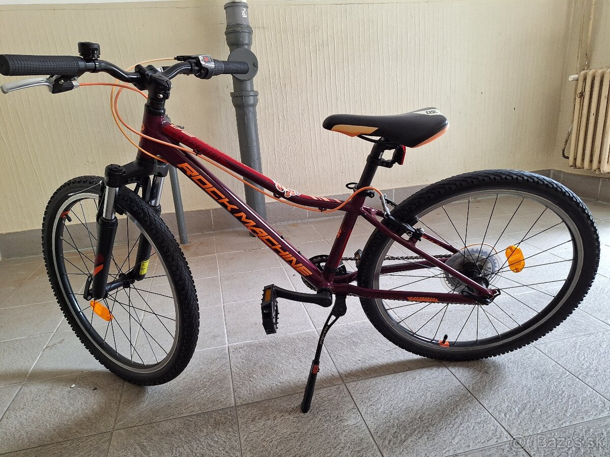 Predám detský bicykel 24kola Rock Machine Orange ako nový