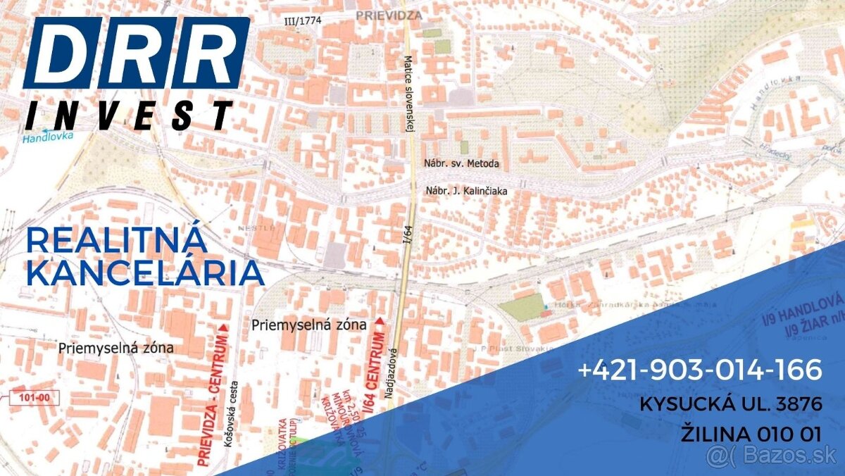 Predaj-pozemok na občiansku vybavenosť, 21 000m², Prievidza.