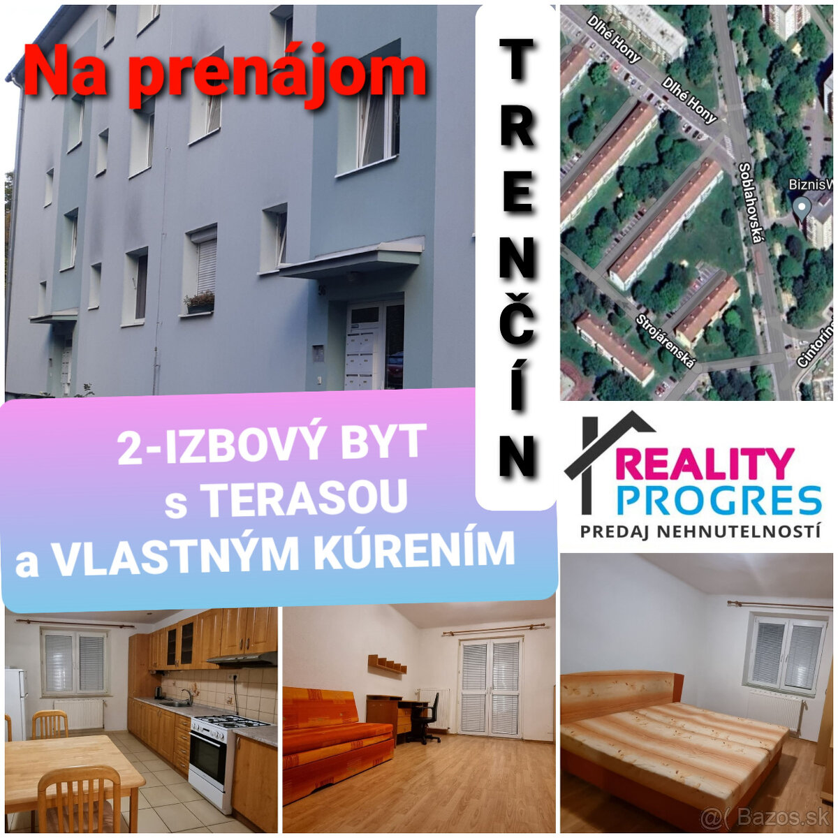 PRENÁJOM 2 IZBOVÝ TEHLOVÝ BYT S BALKÓNOM TRENĆÍN