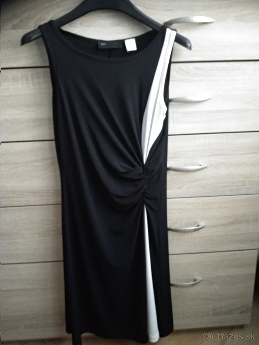 Čierno biele šaty Bonprix