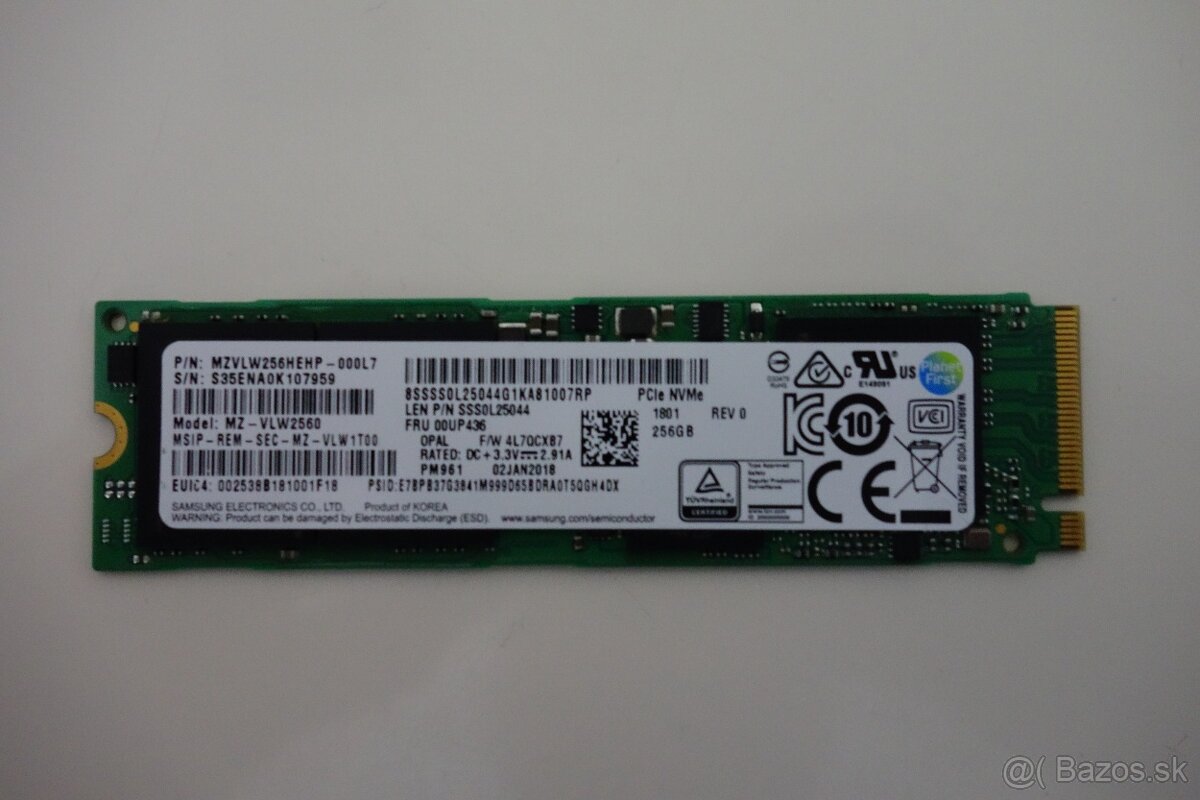 256GB SSD SAMSUNG PM961 NVMe