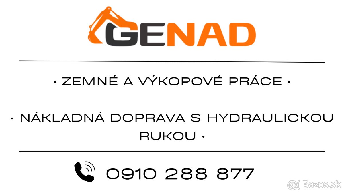 Zemné a výkopové práce Trenčín a okolie