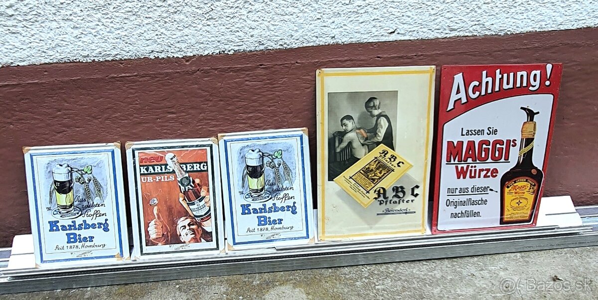 Predám staré nemecke plechové reklamy