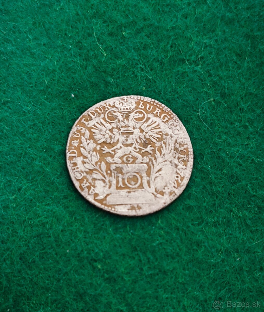10 grajciar 1764 G, Gunzburg, Mária Terézia