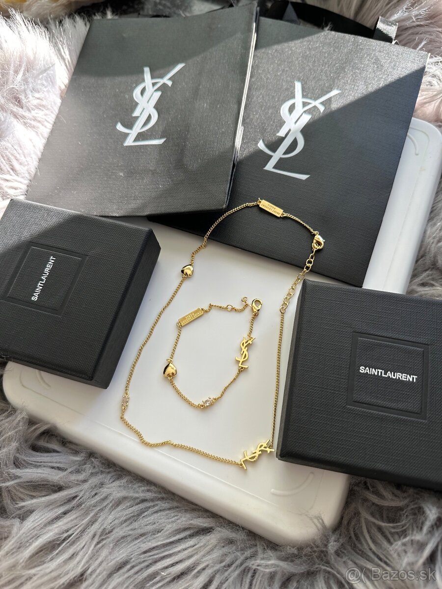 Nová nenosena luxusná sada naramku a nahrdelnika YSL