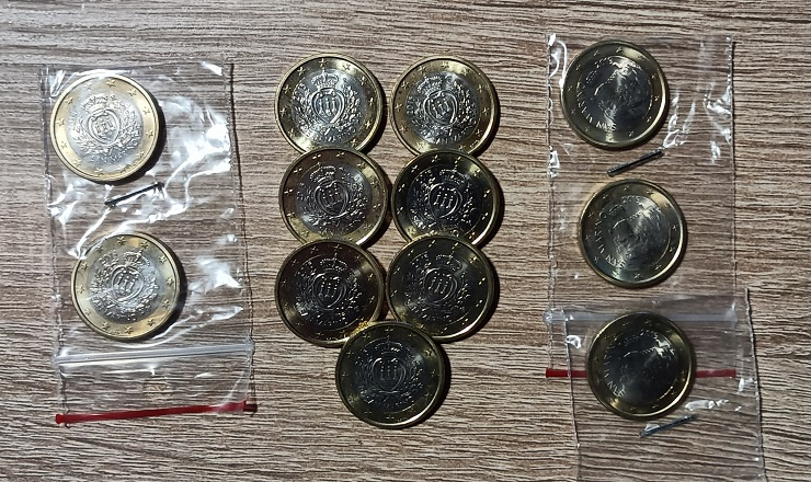 mince zo San Marina , euromince