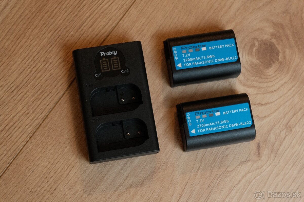 Batérie DMW-BLK22 + nabíjačka
