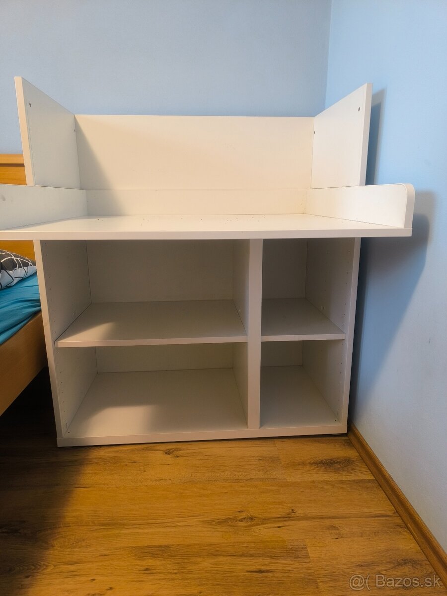 SMÅSTAD Prebaľovací stôl/lavice, biela