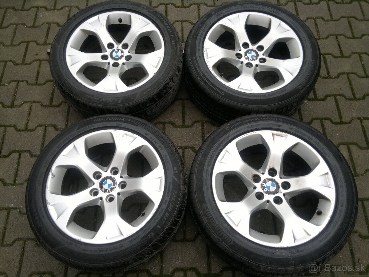 Elektrony BMW X1 5x120 r17, letne pneu. 225/50 R17
