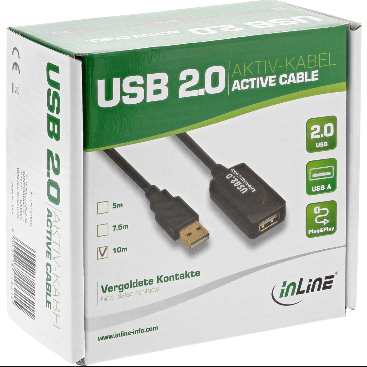 Aktivny USB kabel