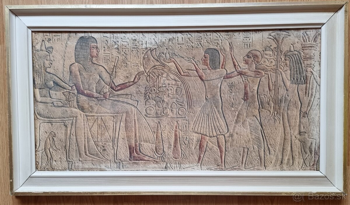 Starý obraz v ráme - 92/52 cm EGYPT