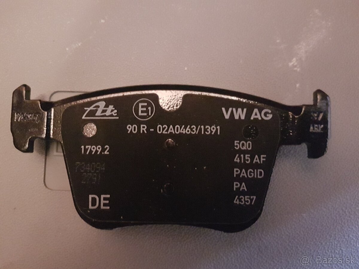 Predám nové zadné brzdové platničky ŠKODA,VW,SEAT