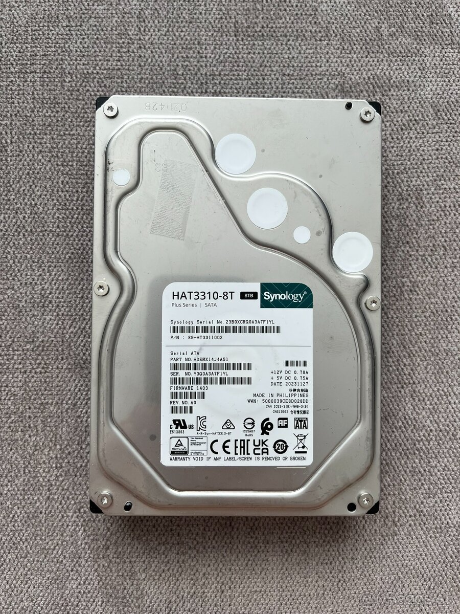 3,5" HDD Synology / Seagate 8TB