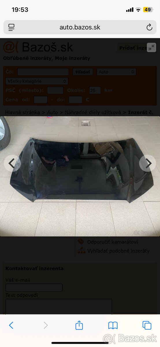 Predná kapota na Mitsubishi asx