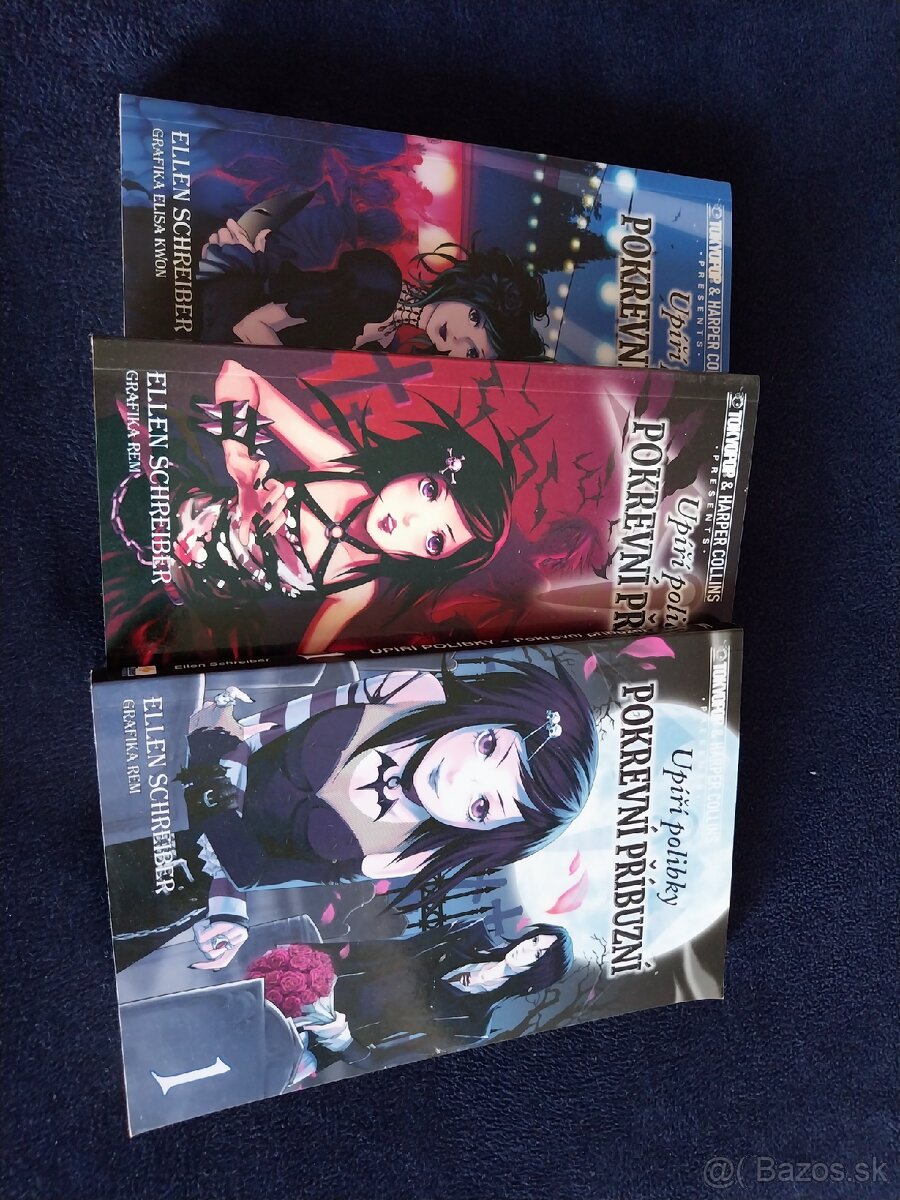 kompletná manga Upíří polibky Pokrevní příbuzní 1, 2, 3