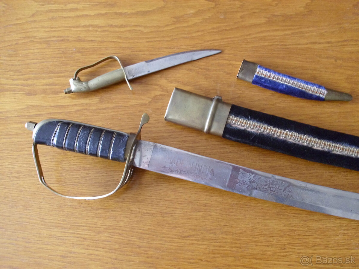 predám,starožitna šabla + dýka,