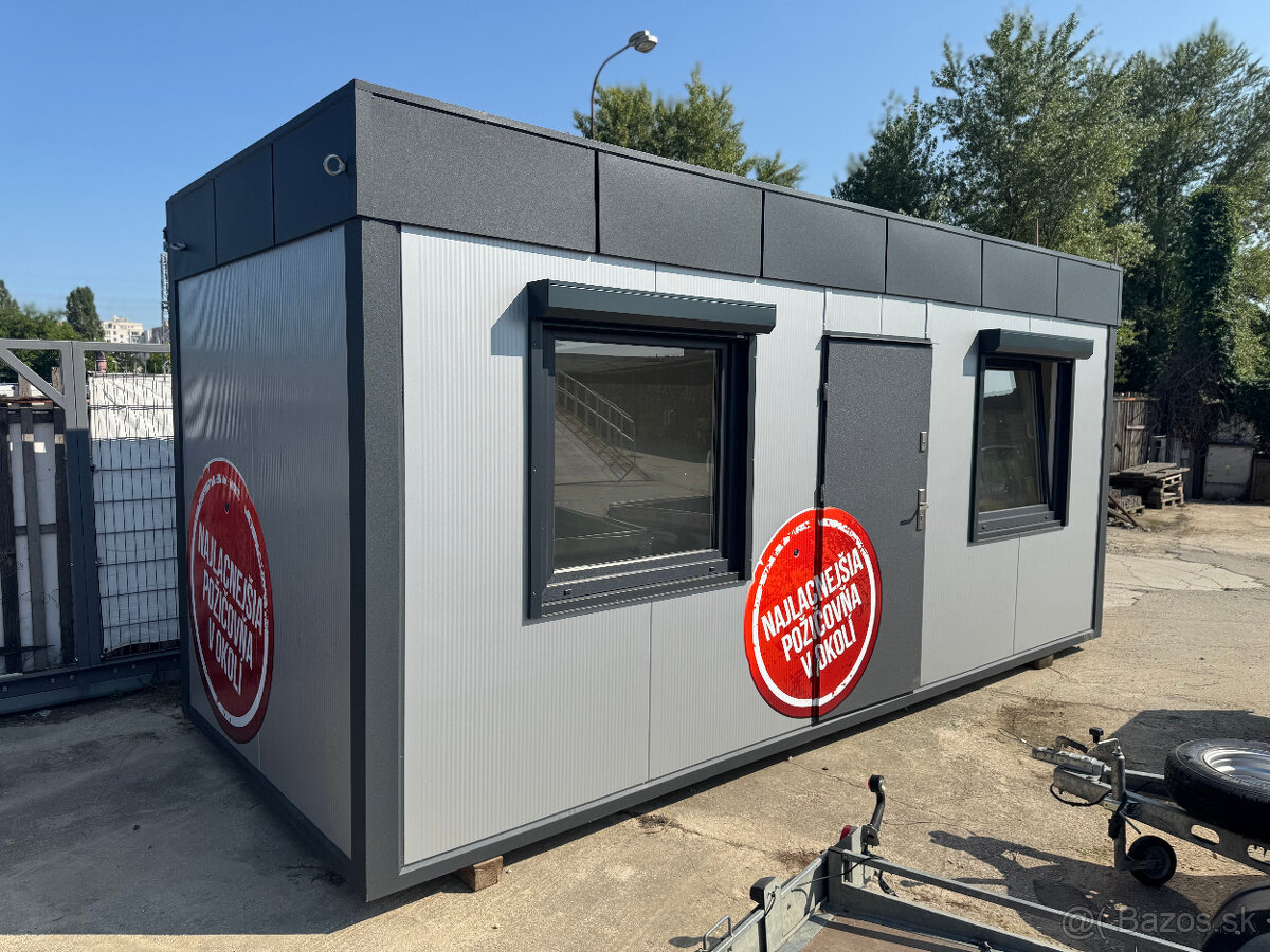 Kancelársky obytny kontajner A15 svetlo šedá - antracit