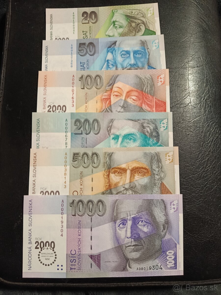 Bimilenium bankovky sada