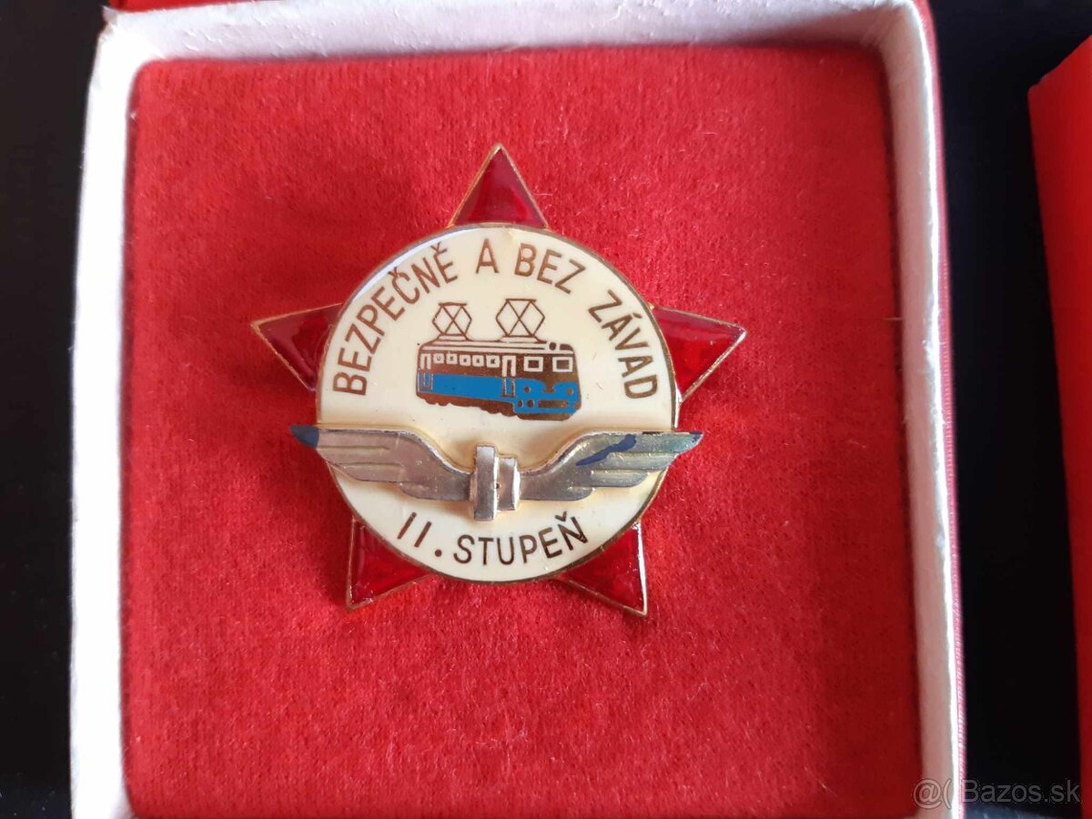 odznaky BEZPEČNE A BEZ ZÁVAD ocenenie rušňovodiča