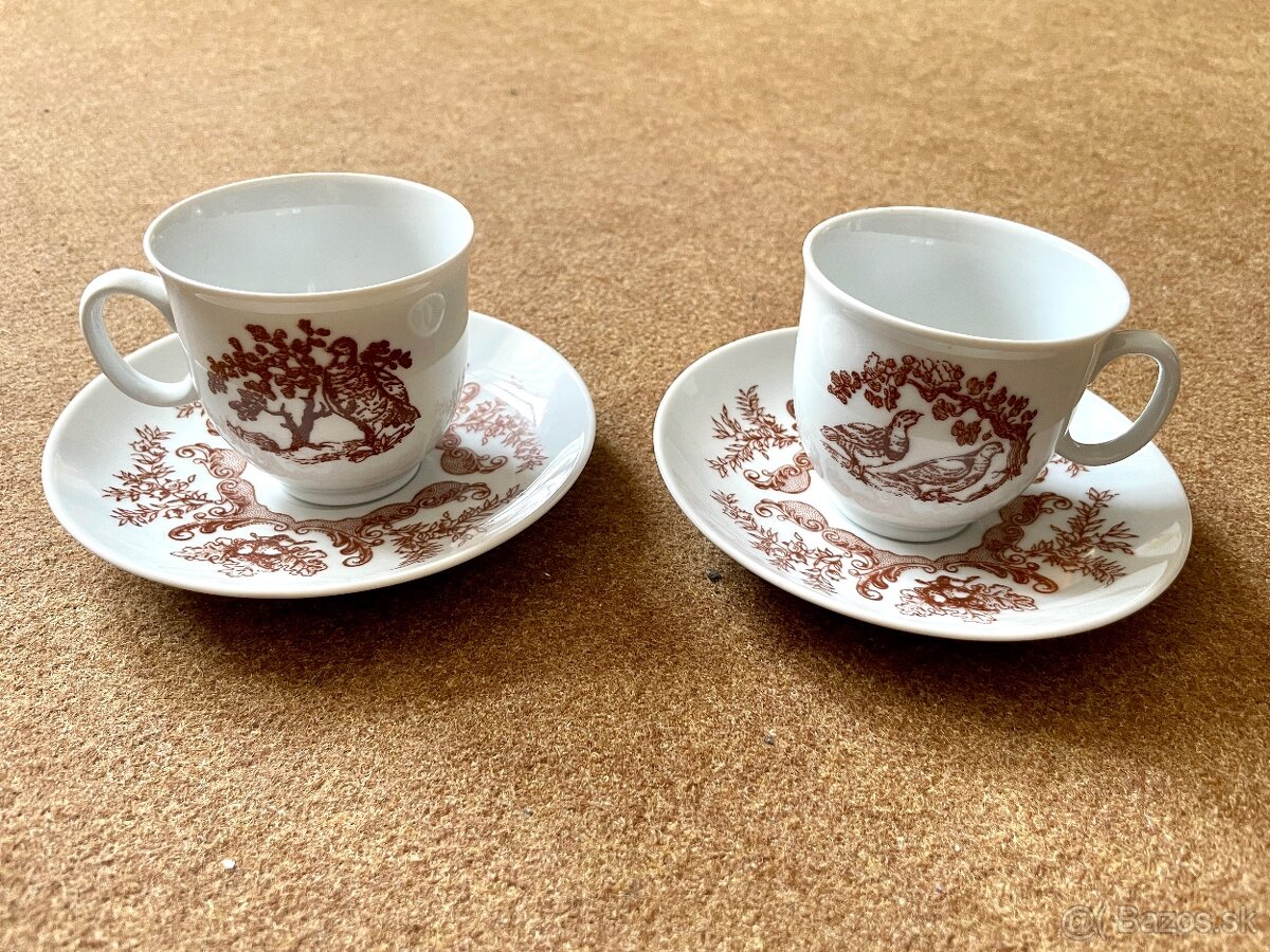 2 šálky na kávu - Čsl. keramika