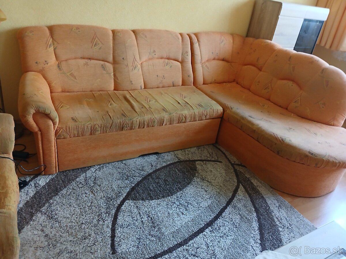 Rohová rozkladacia sedačka