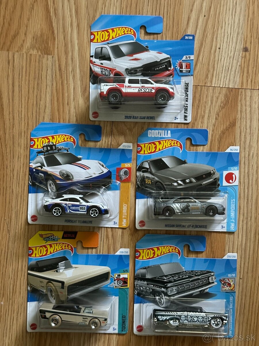 Hot wheels autíčka nové neotvorené 5 kusov (i) Treasure hunt