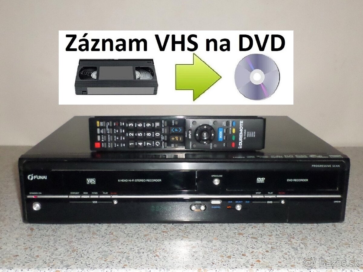 VHS-DVD rekordér FUNAI WD6D-D4413DB