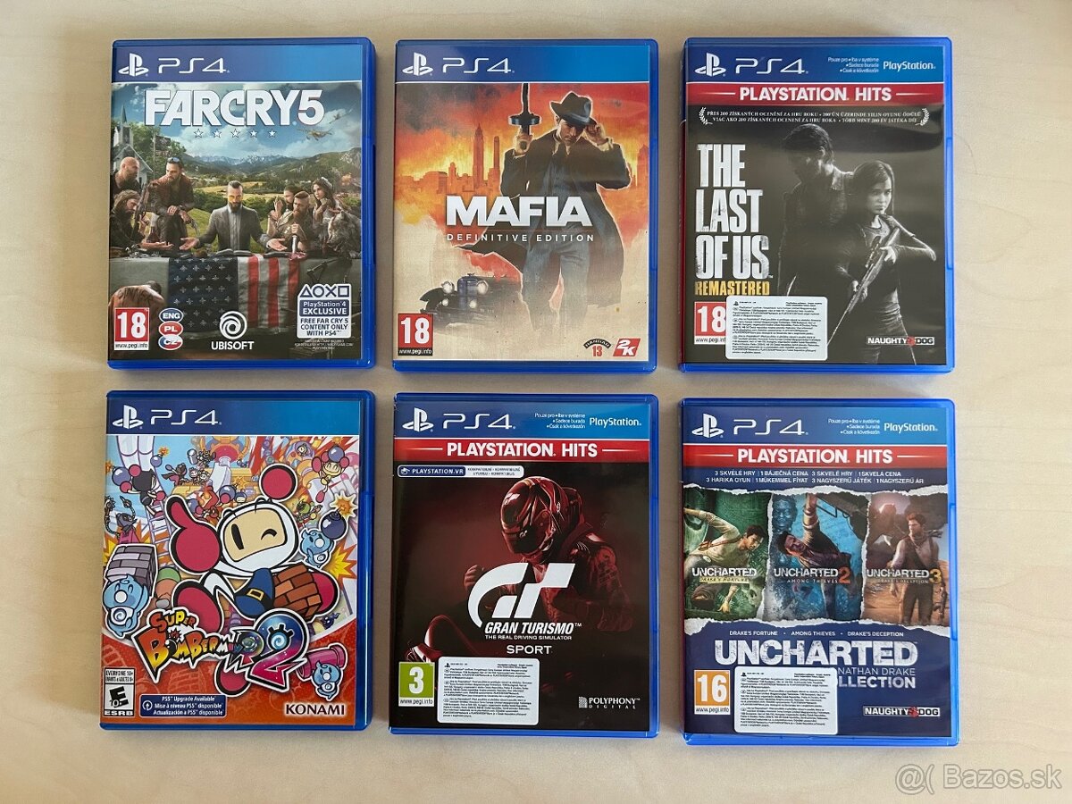 PS4 hry jednotlivo – Mafia / Far Cry / Uncharted