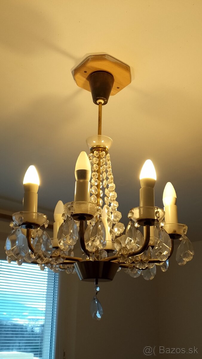 Starožitný luster z mosadze