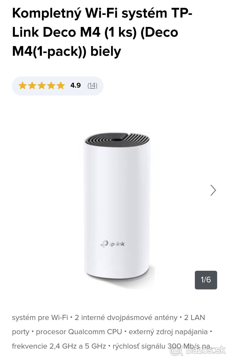 KÚPIM - TP-Link Deco M4 - 1 Kus